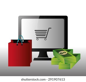 Shopping digital design, vector illustration eps 10