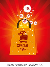 Shopping digital design, vector illustration eps 10.