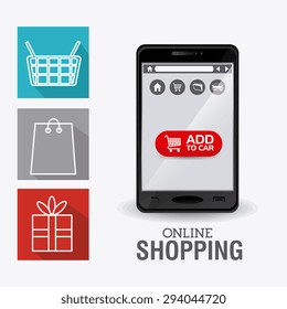 Shopping digital design, vector illustration eps 10