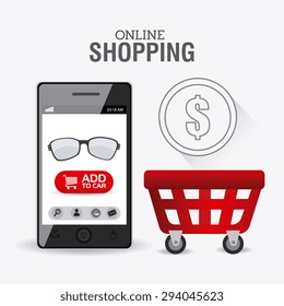 Shopping digital design, vector illustration eps 10