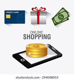 Shopping digital design, vector illustration eps 10