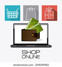 Shopping digital design, vector illustration eps 10