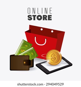 Shopping digital design, vector illustration eps 10