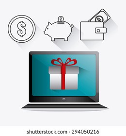 Shopping digital design, vector illustration eps 10