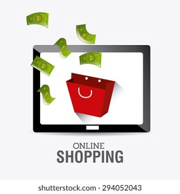 Shopping digital design, vector illustration eps 10