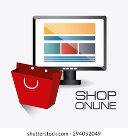 Shopping digital design, vector illustration eps 10