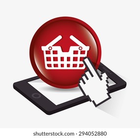 Shopping digital design, vector illustration eps 10