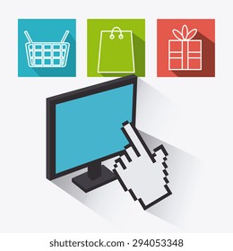 Shopping digital design, vector illustration eps 10