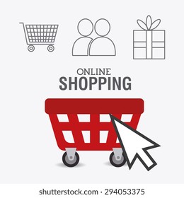 Shopping digital design, vector illustration eps 10
