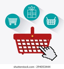 Shopping digital design, vector illustration eps 10