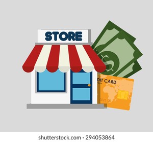 Shopping digital design, vector illustration eps 10