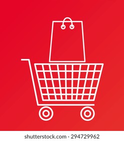 Shopping digital design, vector illustration eps 10.
