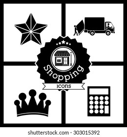 Shopping digital design, vector illustration eps 10
