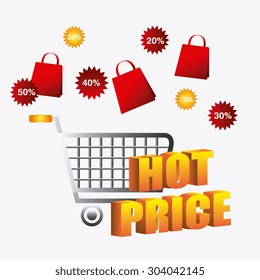 Shopping digital design, vector illustration eps 10.