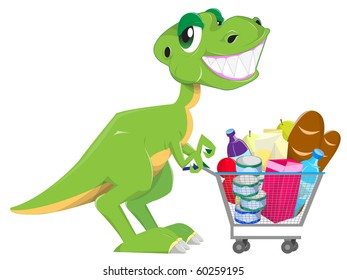 shopping dinosaur