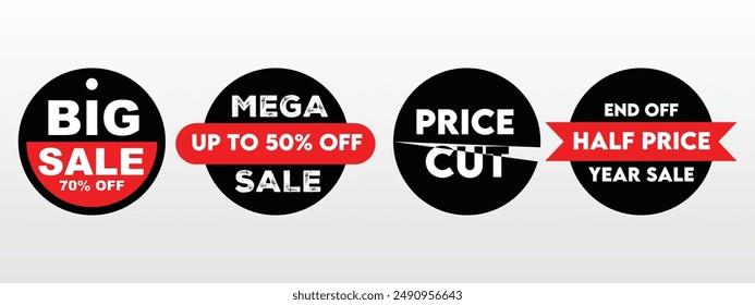 Shopping, discount, and commerce vector badge