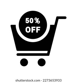 Shopping Discount Icon. Simple vector graphics.