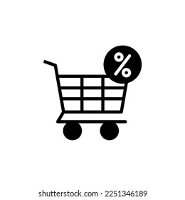Icono de descuento de compra en vector. Logotipo