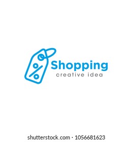 Shopping Discount Logo Vector Template