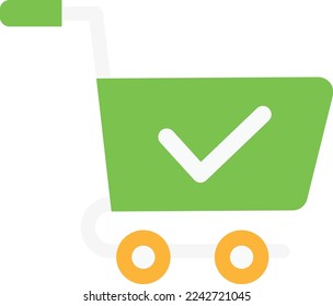 shopping done vector flat illustration