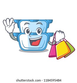 Shopping double boiler character for the steaming food