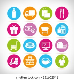 shopping and e commerce icon set