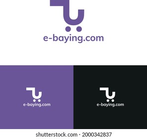 Shopping with e-baying.com Logo Design