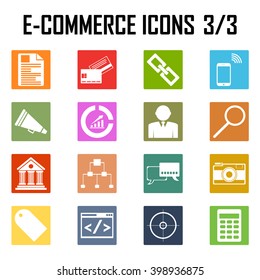 shopping, e-commerce color icons.