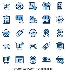 Shopping & E-commerce Filled Line Icon set - 1