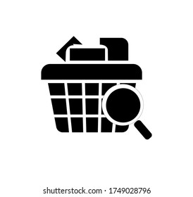Shopping und E-Commerce-Symbol.Suche nach Vektorgrafik