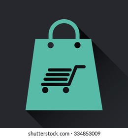 Shopping and ecommerce graphic design with icons, vector illustration.