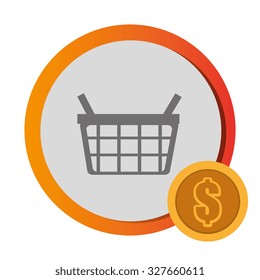 Shopping and ecommerce graphic design, vector illustration