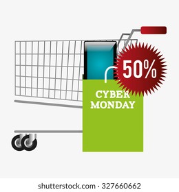 Shopping and ecommerce graphic design, vector illustration