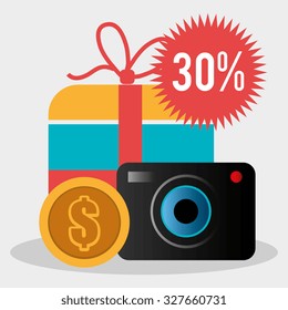 Shopping and ecommerce graphic design, vector illustration
