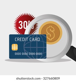 Shopping and ecommerce graphic design, vector illustration
