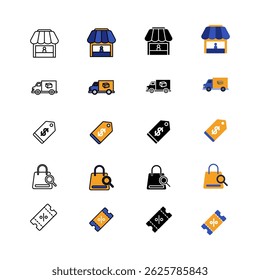 Shopping and E-commerce Icon Collections