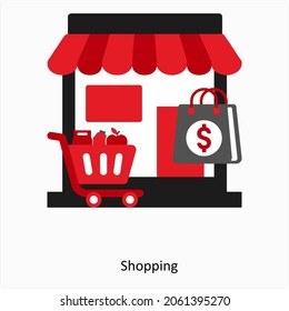 Shopping or E-commerce Icon Concept