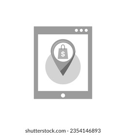 Shopping  E-commerce icon. Online shopping and delivery elements. E-business symbol. store object, payment method and online store, phone, store, trolley