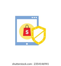 Shopping  E-commerce icon. Online shopping and delivery elements. E-business symbol. store object, payment method and online store, phone, store, trolley