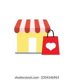 Shopping  E-commerce icon. Online shopping and delivery elements. E-business symbol. store object, payment method and online store, phone, store, trolley