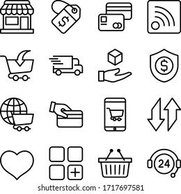 shopping and ecommerce icon set