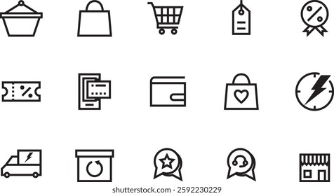 Shopping and E-Commerce Icon Set