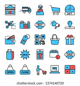 shopping, E-commerce icon - Vector shopping, E-commerce icon set for website or mobile.