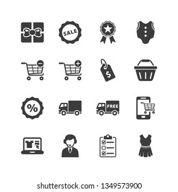 Shopping & Ecommerce Icons - Gray Series - Set 1