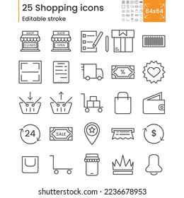 Shopping and ecommerce  icons set