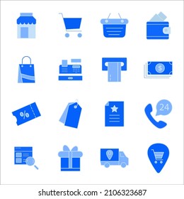 Shopping and e-commerce    icons set . Shopping and e-commerce     pack symbol vector elements for infographic web