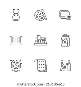shopping, e-commerce icons set . shopping, e-commerce pack symbol vector elements for infographic web