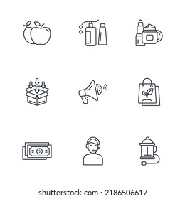 shopping, e-commerce icons set . shopping, e-commerce pack symbol vector elements for infographic web