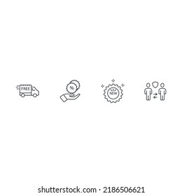 shopping, e-commerce icons set . shopping, e-commerce pack symbol vector elements for infographic web