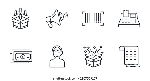 shopping, e-commerce icons set . shopping, e-commerce pack symbol vector elements for infographic web